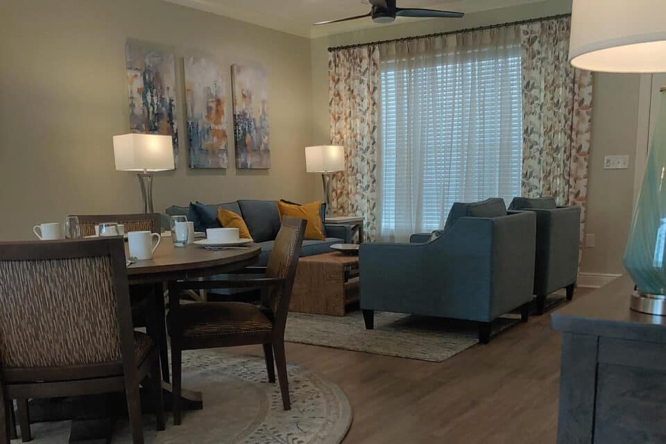Example 6 Dining Room & Living Room At the Reserve
